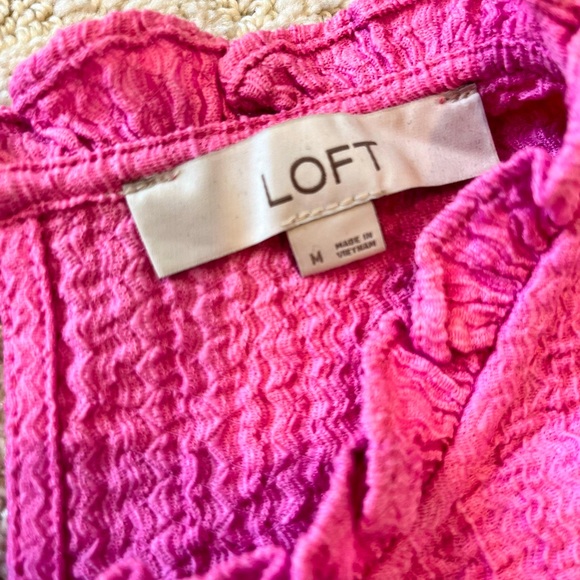 LOFT Ruffle Detail Textured Tank - Picture 4 of 5